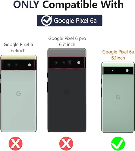 Miniatura 2 de Funda diseñada para Google Pixel 6A, funda para Pixel 6A 5G, grado militar, resistente, a prueba de golpes, funda protectora de cuerpo completo con