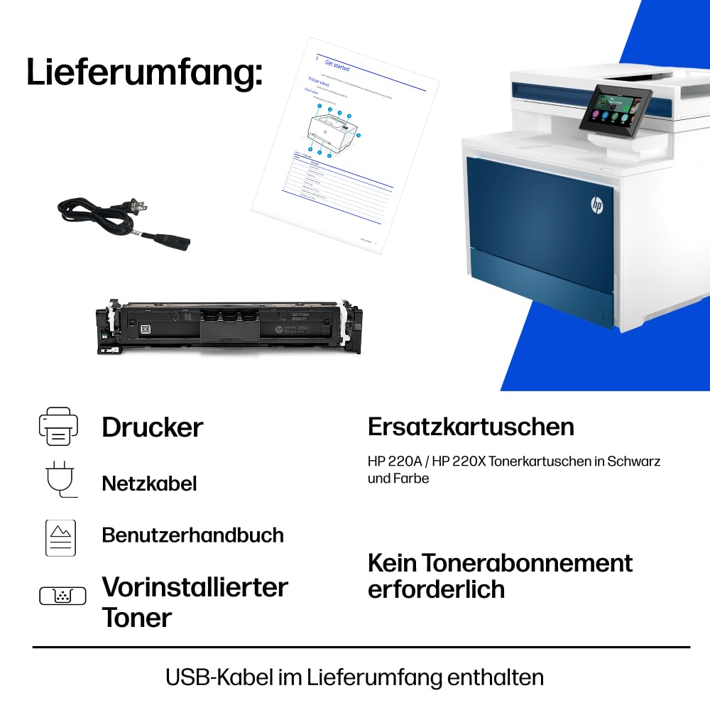 HP Color LaserJet Pro MFP 4302dw A4 Multifunktions-Farblaserdrucker, Automatischer beidseitiger Druck, Hohe Druckgeschwindigkeit, Bis zu 50.000 Seiten pro Monat, Wi-Fi, Wolf Pro Security