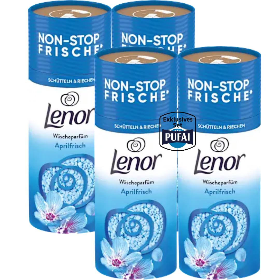 Wäscheparfüm – Aprilfrisch – 155 g – 4er Pack | Duftperlen für langanhaltende Frische | Klassischer Frühlingsduft für gepflegte Wäsche