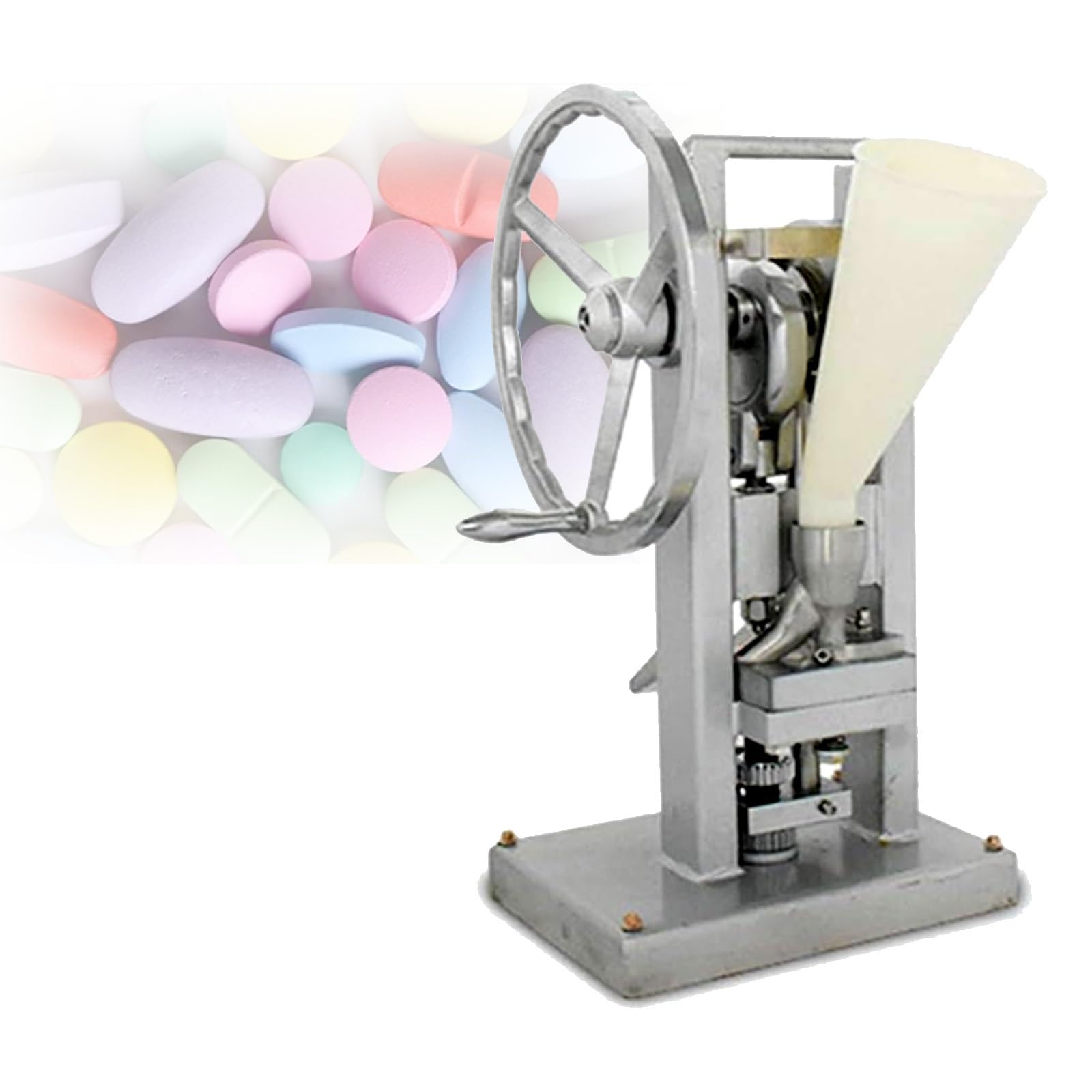 Prensa Industrial De Tabletas, Manual Para Hacer Pastillas 0-2000 Piezas/H | Sin Electricidad, Portátil, Ajustes Sin Herramientas, Para Granjas Remotas, Aire Libre Y Entusiastas DIY