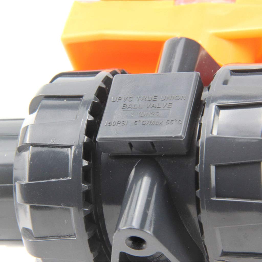 Zawór kulowy z PVC, 1 szt. Plastikowy podwójny obrotowy zawór kulowy Złącze rurowe Złączki do węży hydraulicznych Zawór odcinający(Inner 75mm)