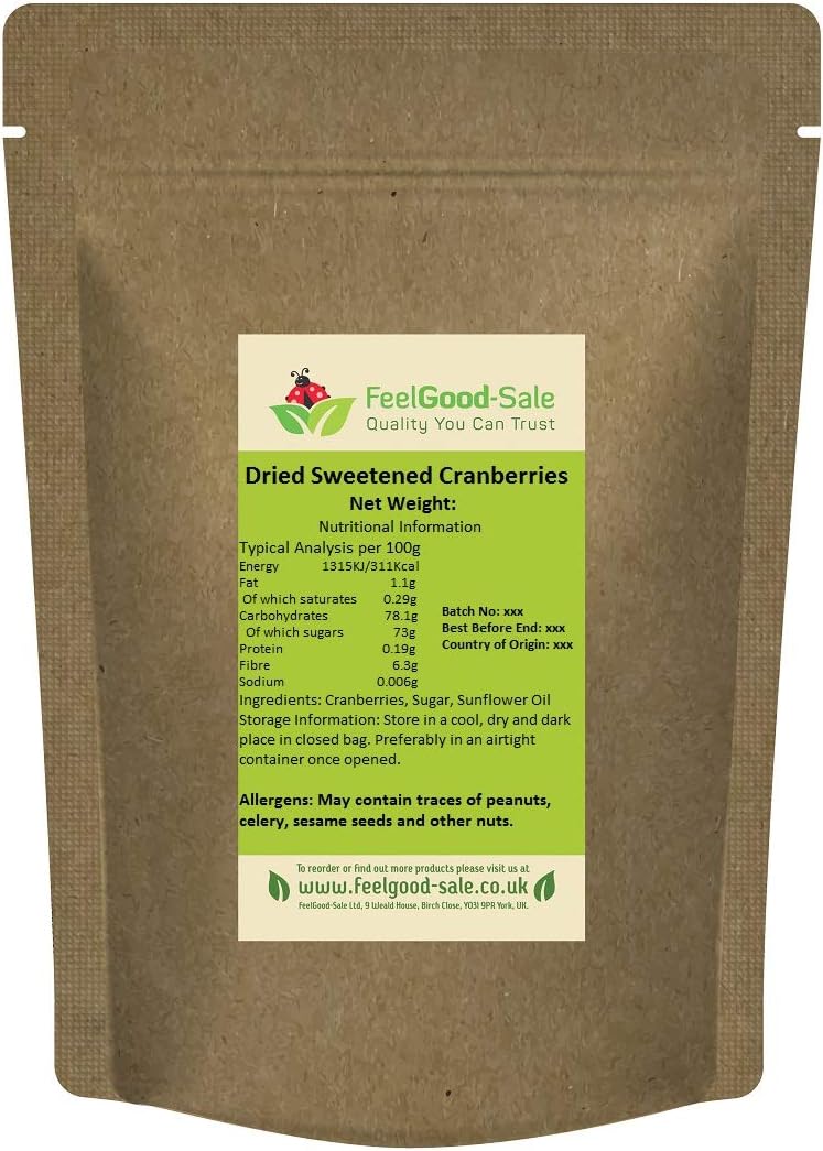 1kg Dried Cranberries Amazon.co.uk Grocery