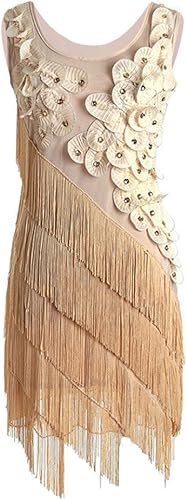 PrettyGuide Art Deco Gatsby 1920s Flower Fringe Ornate Doubl