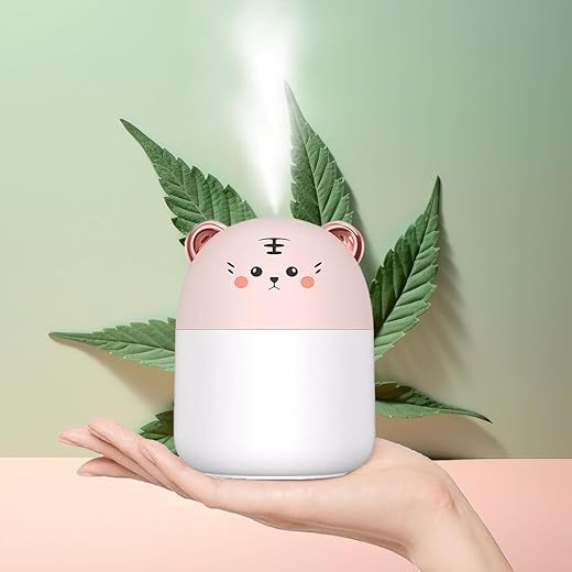 BLOKMELODY Cool Mist Humidifier for Room Moisture,USB Ultrasonic air Humidifier with 7 Color Night Lights,Aroma Essential Oil Diffuser for Home,Car,Bedroom & Office,2 Mist Modes (250ML)