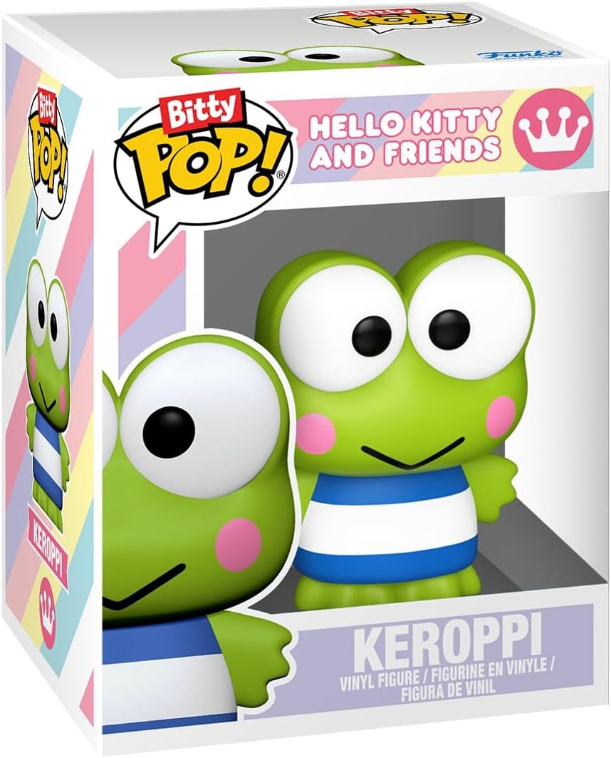 Funko Pop! Bitty: Sanrio - Keroppi, Hello Kitty (Unicorn Party), Pochacco, and Chase Mini Figure - 0.9 Inch (2.2 Cm) - Hello Kitty Collectable - Stackable Display Shelf Included - Gift Idea - Image 4
