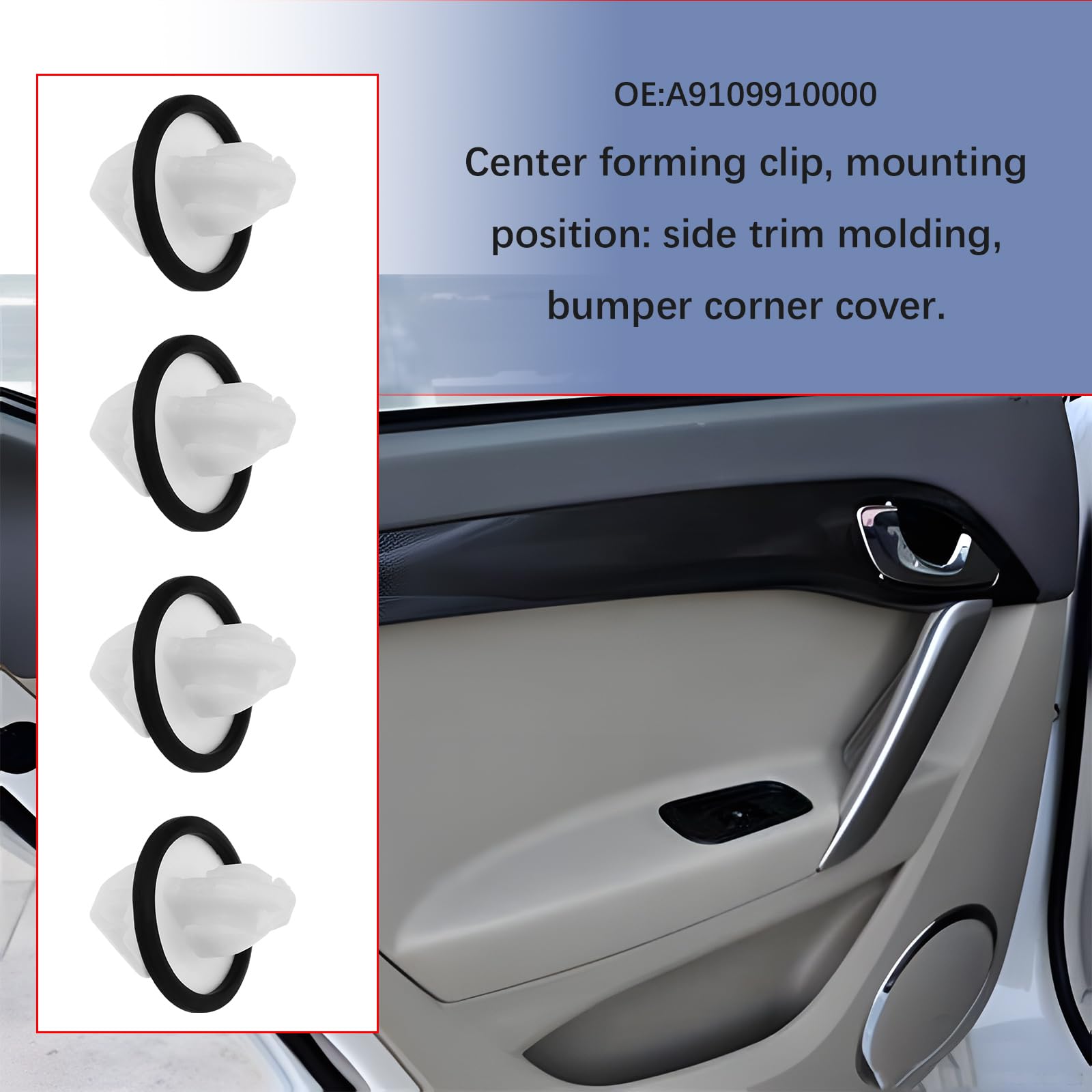 SG Store 20 Pièces Boucles Panneau Porte Voiture Clip De Moulage