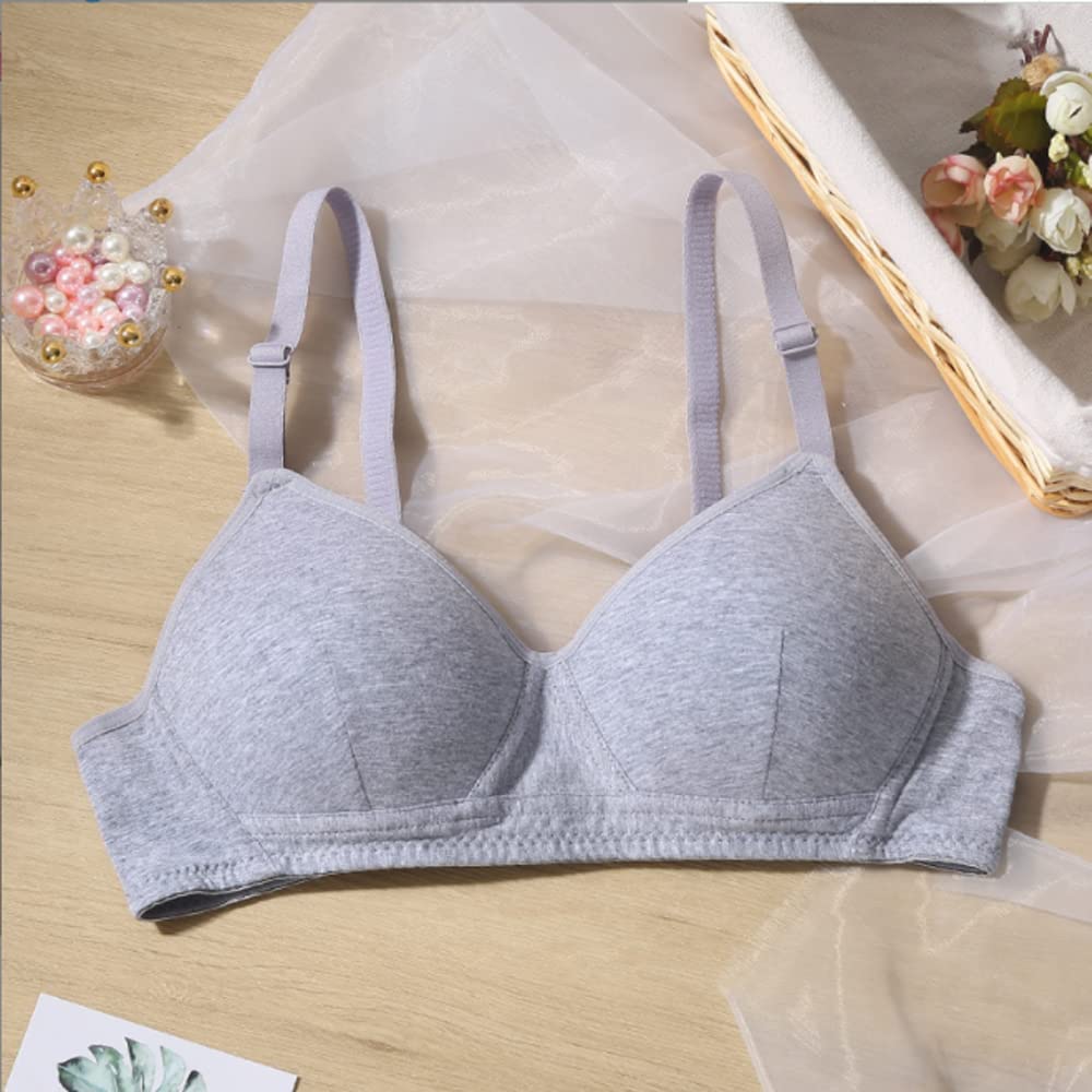 Reggiseno Sportivo da Ragazza in Cotone con Cinturino Regolabile Staccabile Senza Ferretto, Confezione da 3 Bralette A-Cup