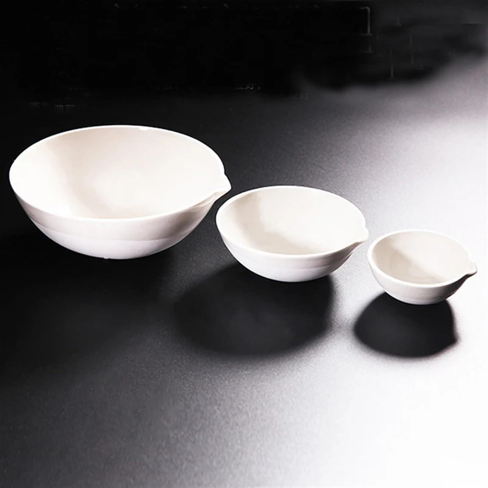 Set 10 Platos Evaporadores de Cerámica 35-500ml para Laboratorio, Experimentos Científicos y Educación(60ml)