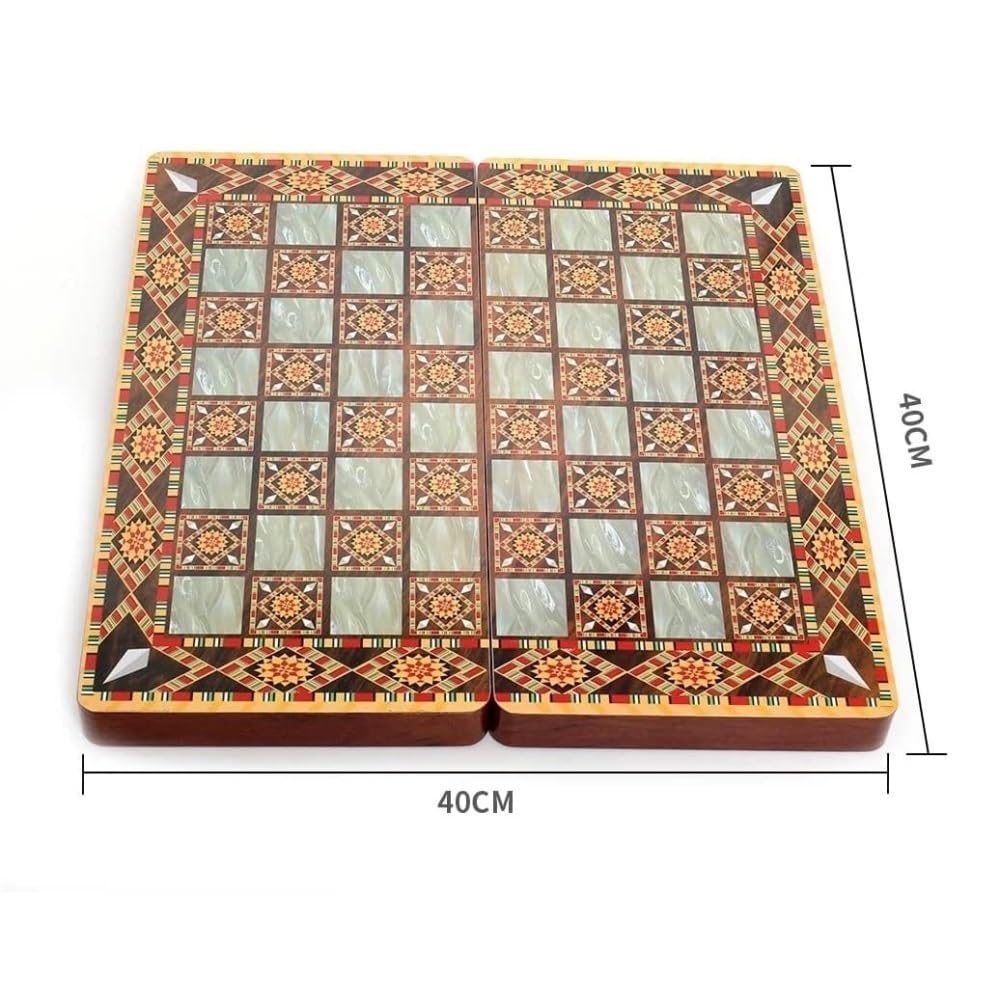 ajedrez magnetico Juego de ajedrez Plegable Premium, Entretenimiento Intelectual, portátil, 3 en 1, Damas de Lujo, Regalo(Brown3)