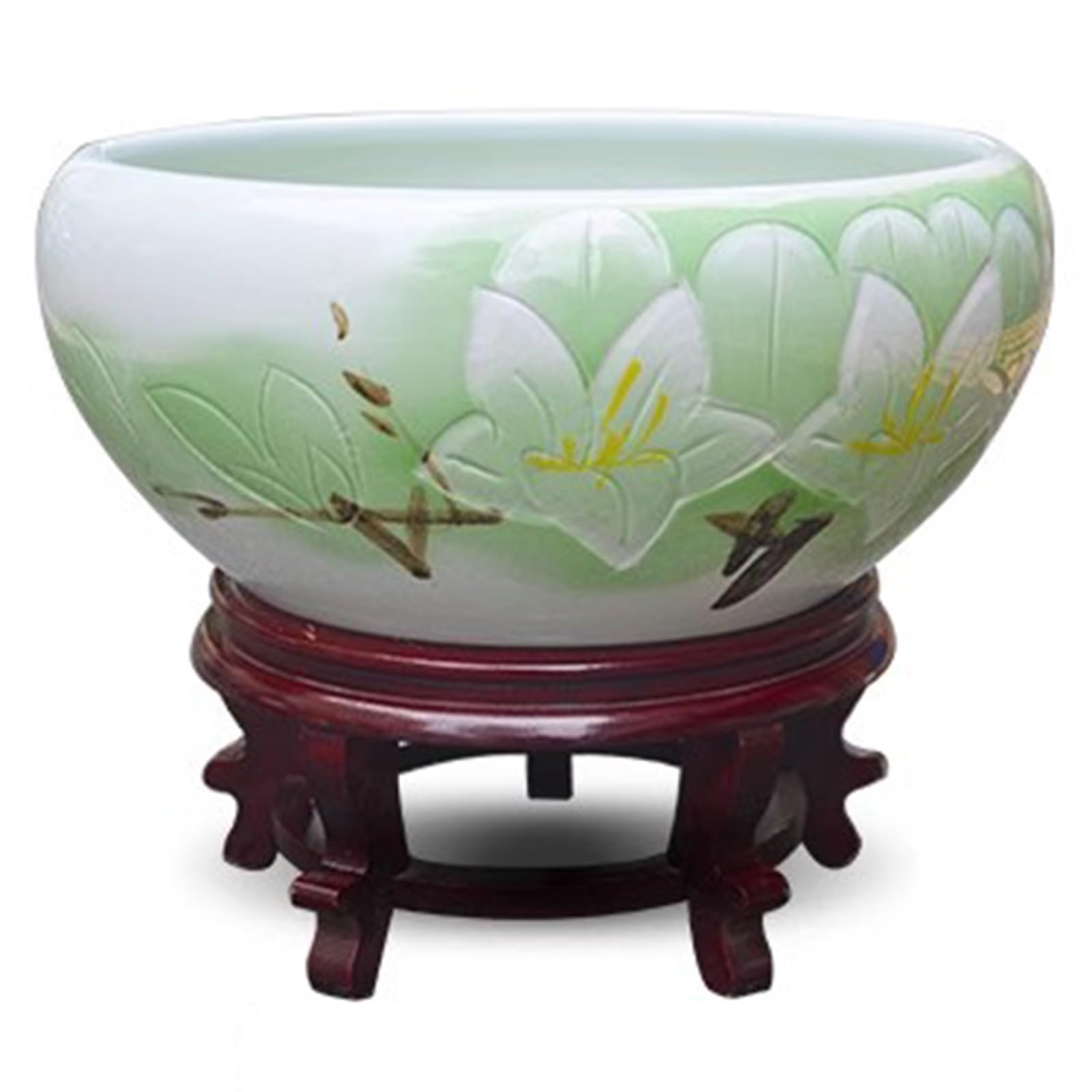 Amazon.com: Round Vase Bowl,Oriental Ceramics Fishbowl Planter 12