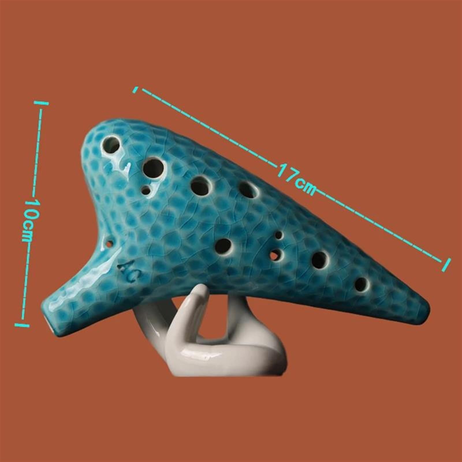 ocarina instrumento Patrón De Onda Cerámica Ocarina 12 Agujeros Alto C Key AC Étnico Principiante Enseñanza Étnica Instrumento Musical Regalo