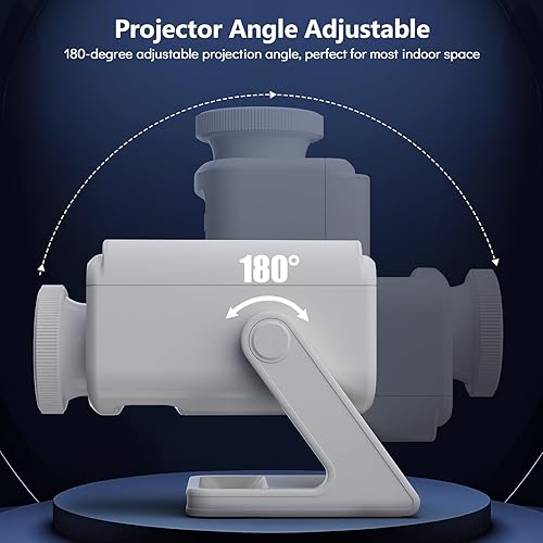 Miniatura 7 de Rossetta Proyector temático 3D, lente de proyección HD y proyector de galaxia de enfoque ajustable con control remoto de altavoz Bluetooth,