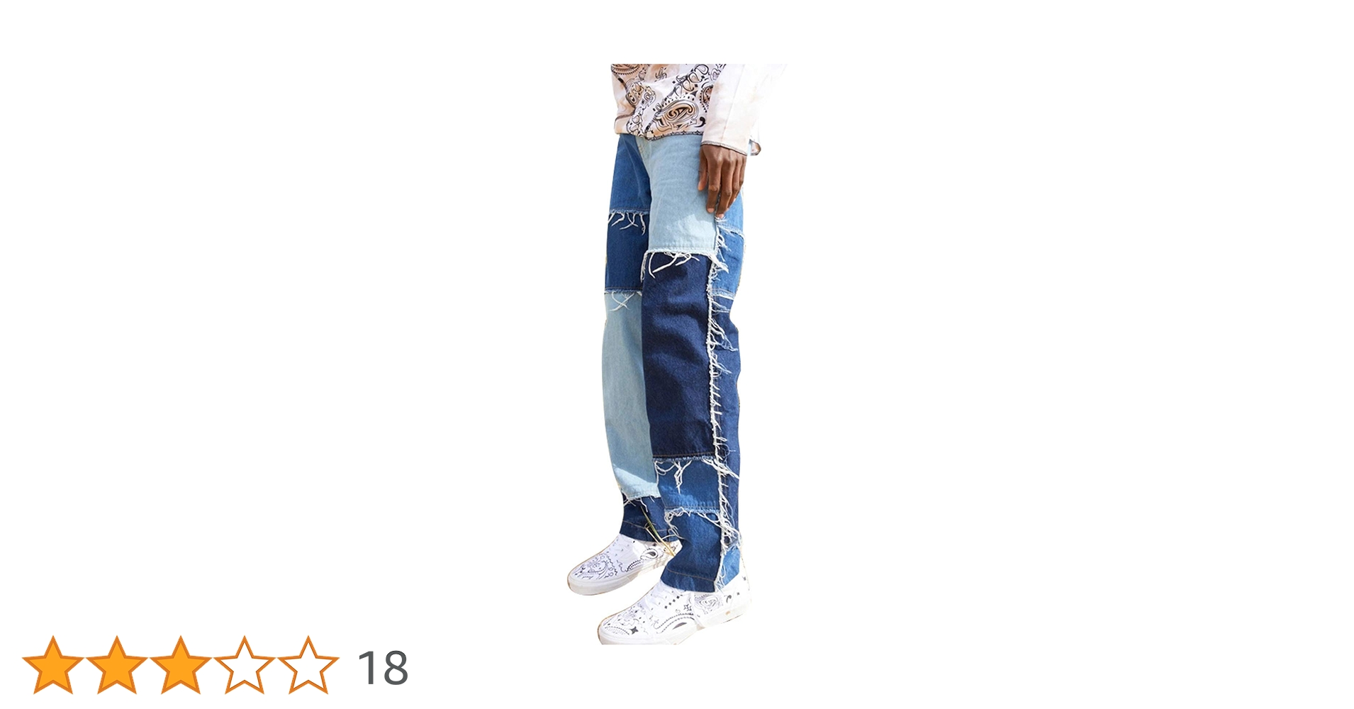 L.G.B. ペイント加工 パッチワークデニムパンツ　s size シップス SHIPS 〈洗濯機可能〉パッチワーク デニム （ネイビー