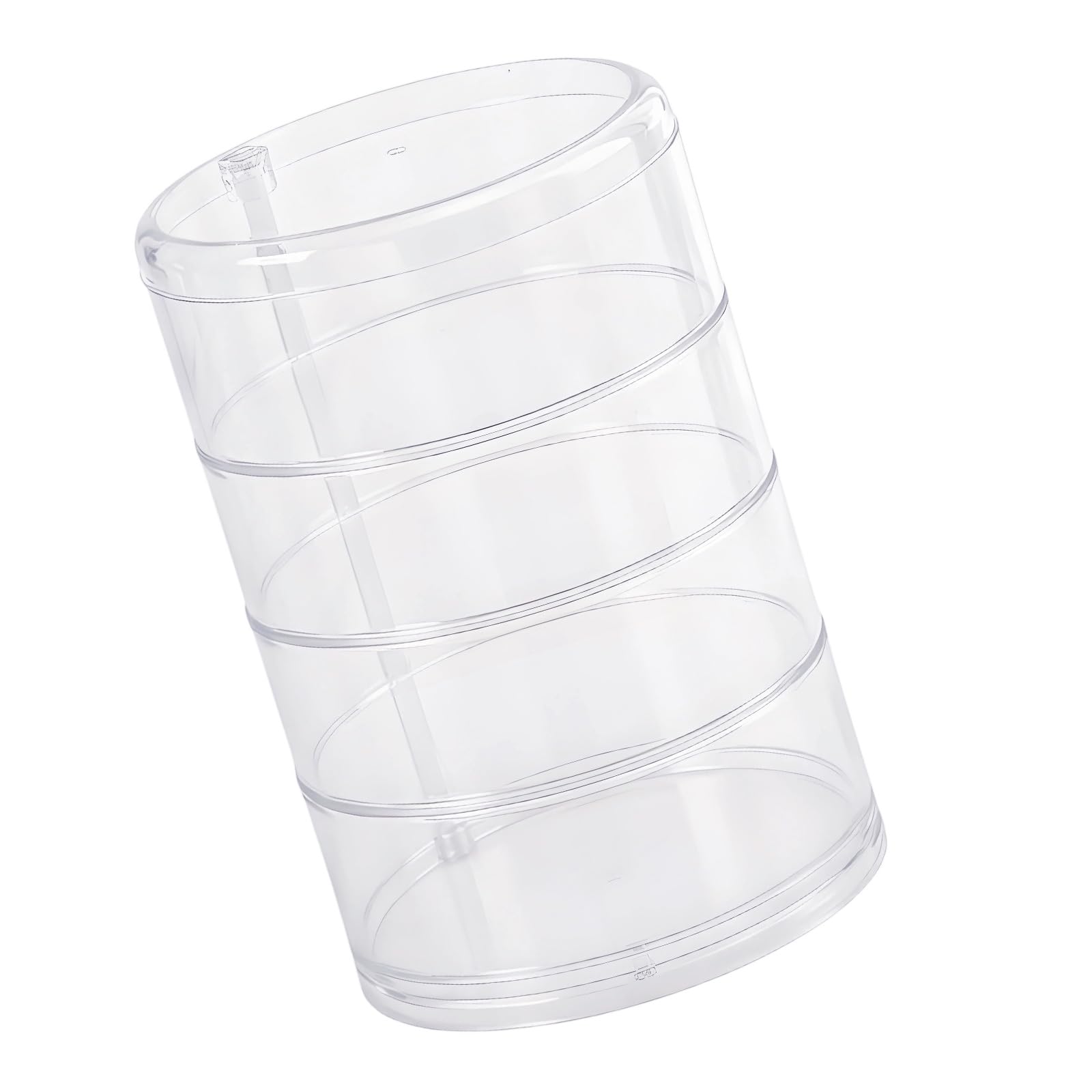 Msioytog Stylish Rotating Multiple Layer Organizers Box in Clear for Easy and Quick Access Easy Assemble Belt Rack
