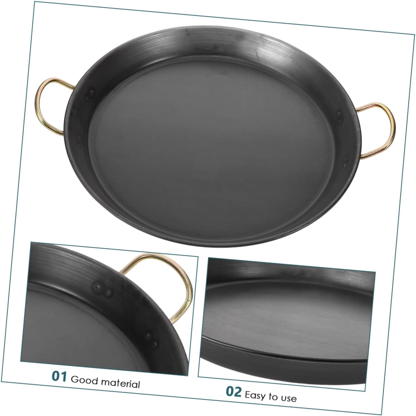 Multi-functional Nonstick Frying Pan Thick Bottom Skillet for Pancakes Omelets and Steaks Home Cooking and Outdoor Use