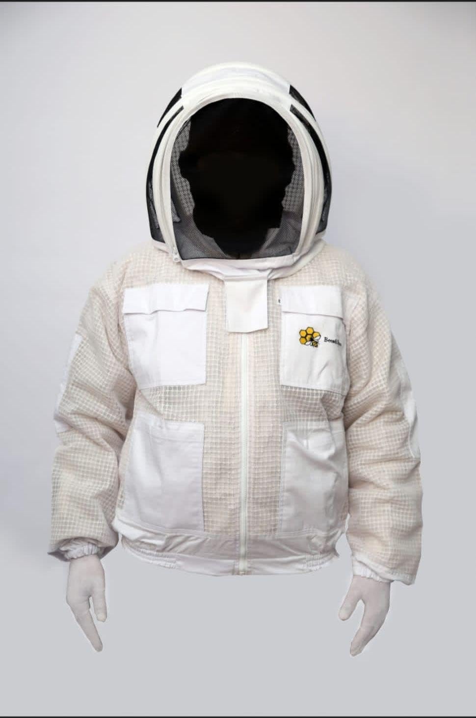 FVJ Unisex protezione api 3 strati ultra ventilato sicurezza protettiva bianca apicoltura recinzione velo