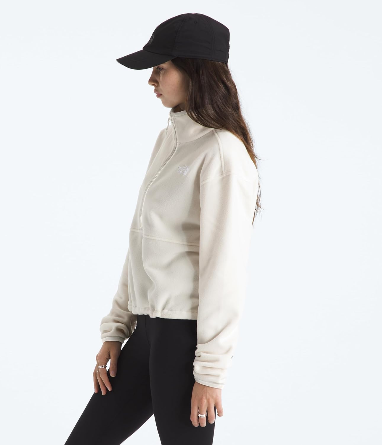 The North Face womens Glacier Fleece Half Zip Short Jacket - 1/2 Zip Pullover Jacket, Zip Pockets, Stretch Fabric - Image 4