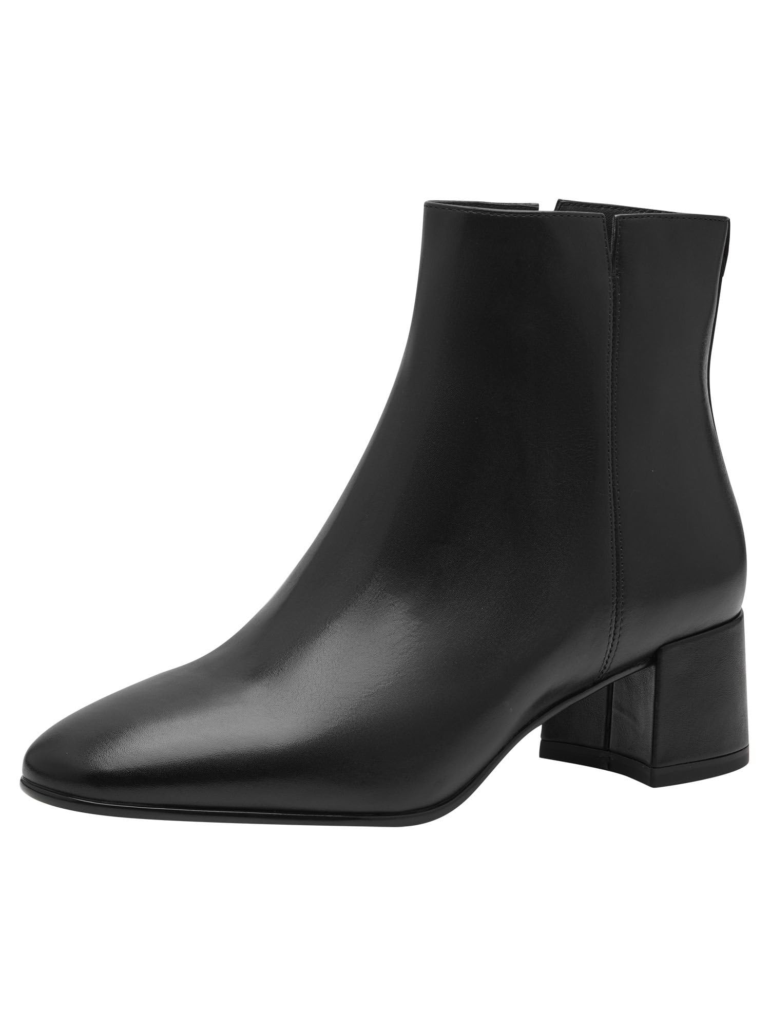 Tamaris Women's Leather Block Heel Ankle Boots, black, 3.5 UK