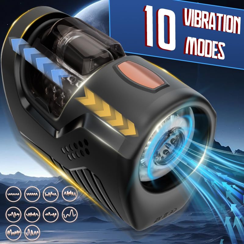 Vollautomatisch Elektrischer Masturbator Masturbieren Sex Toys für Männ 10 Vibrationsmodi Teleskopfunktion Blowjob mit 3D Teilchenkanal Taschenmuschi Masturbatoren Penis Pussy Sexspielzeug für Herren