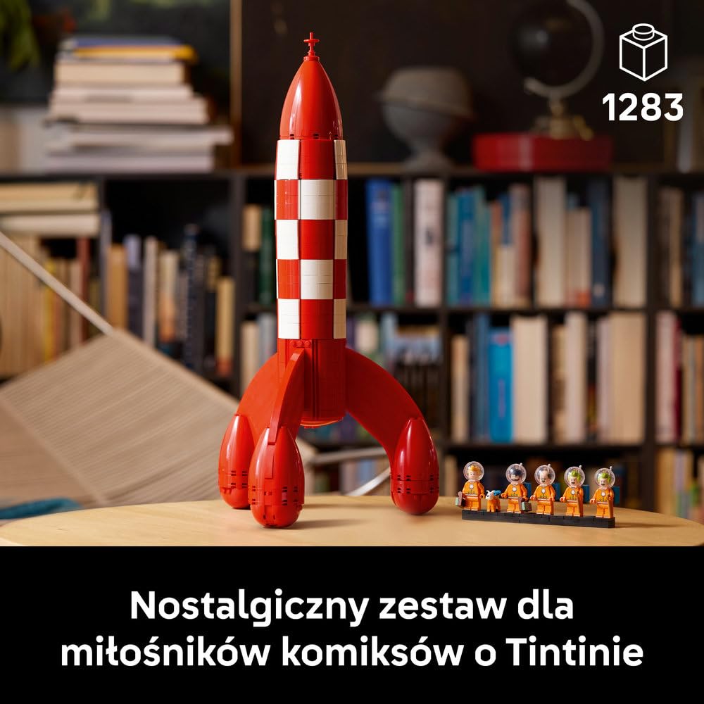 LEGO Ideas Tintin® i rakieta na Księżyc 21367 | Model rakiety, zestaw dla dorosłych, prezent dla fana Tintina, 1283 elementy