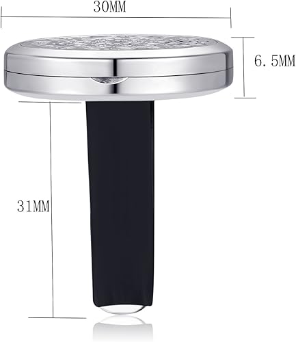 Miniatura 9 de Mesinya - Difusor de ambientador surtido (1.18 pulgadas) de acero inoxidable, almohadillas de fieltro para aromaterapia, aceite esencial, clip de