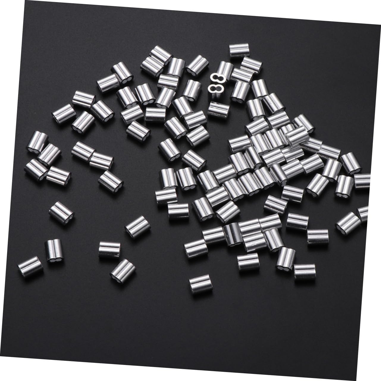 ERINGOGO 200Pcs Steel Wire Loop Sleeve Aluminum Crimping for Steel Rope Wire Rope Clamp for Easy Operation and Secure Fixing Various Applications