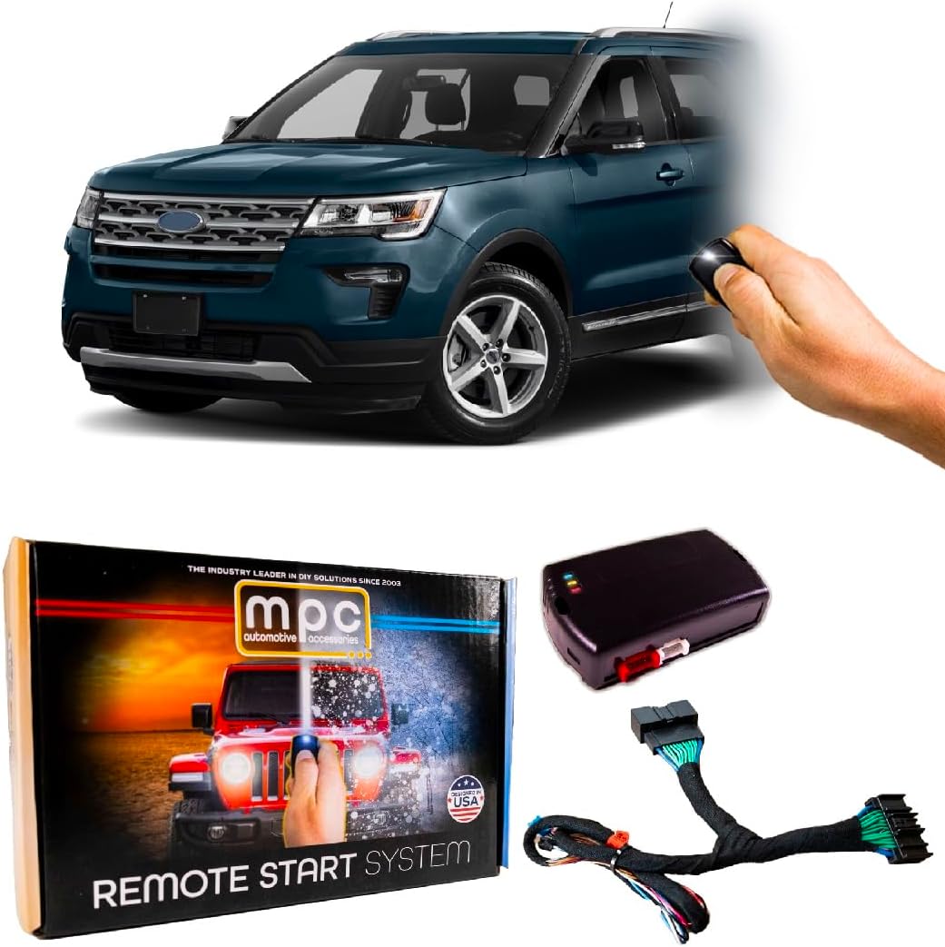 MPC Plug-n-Play Remote Start Kit Compatible with Ford Explorer 2016-2019 Push-to-Start ONLY - Lock-Unlock-Lock Activation (no Horn honk) Firmware Preloaded - USA Tech Support