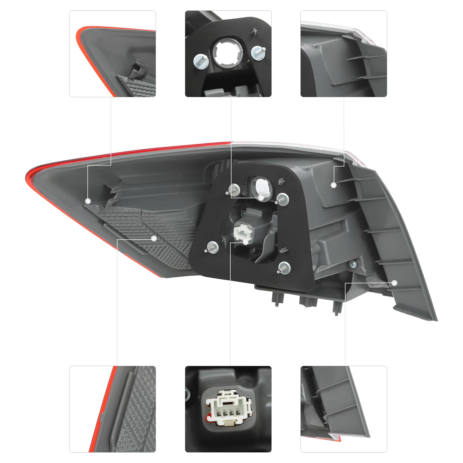 2013-2015 Honda Accord EX-L Touring LED Tail Light Passenger Side 33500T2AA12 image 9