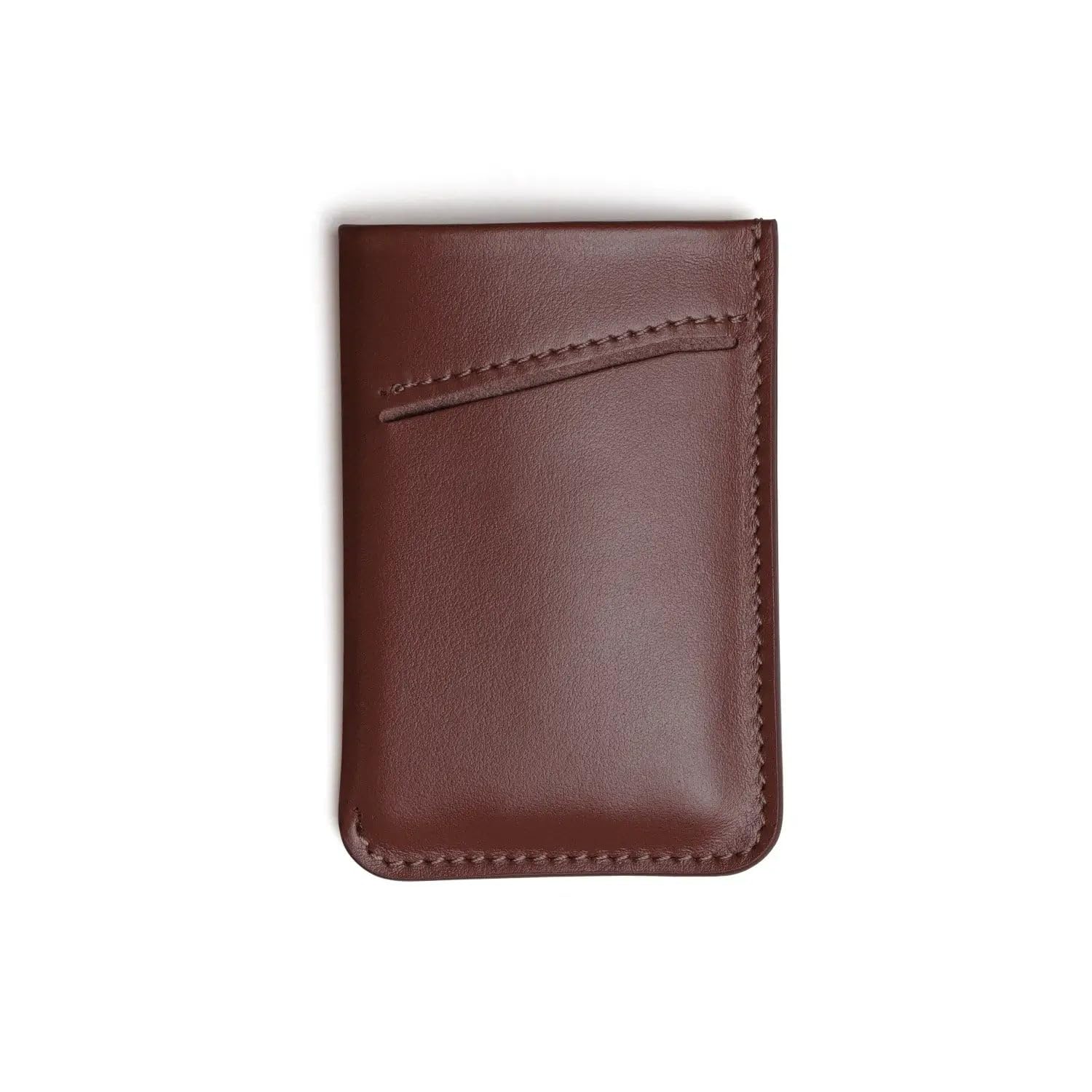 Maruse Leather Wallet Card Case – Slim and Practical Credit Card Holder for Everyday Carry Slim Leather Card Holder – Brown