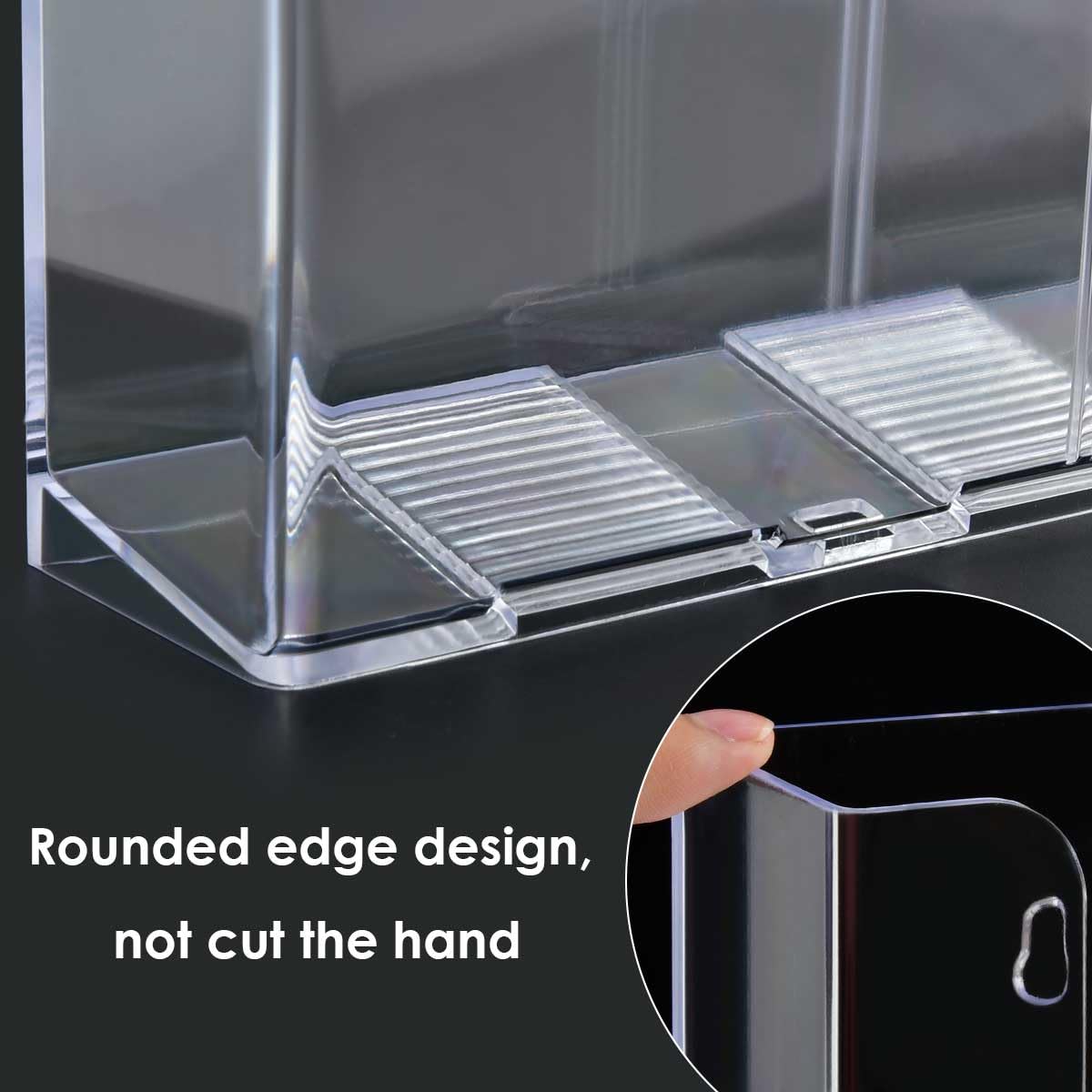 OTYMIOW Soporte para Folletos Pared Transparente 2PCS Soporte para Folletos A4 Soporte para Folletos A4 acrílico con 7 Tornillos Soporte Exhibición Folletos para Montaje Pared Soporte para Catálogos