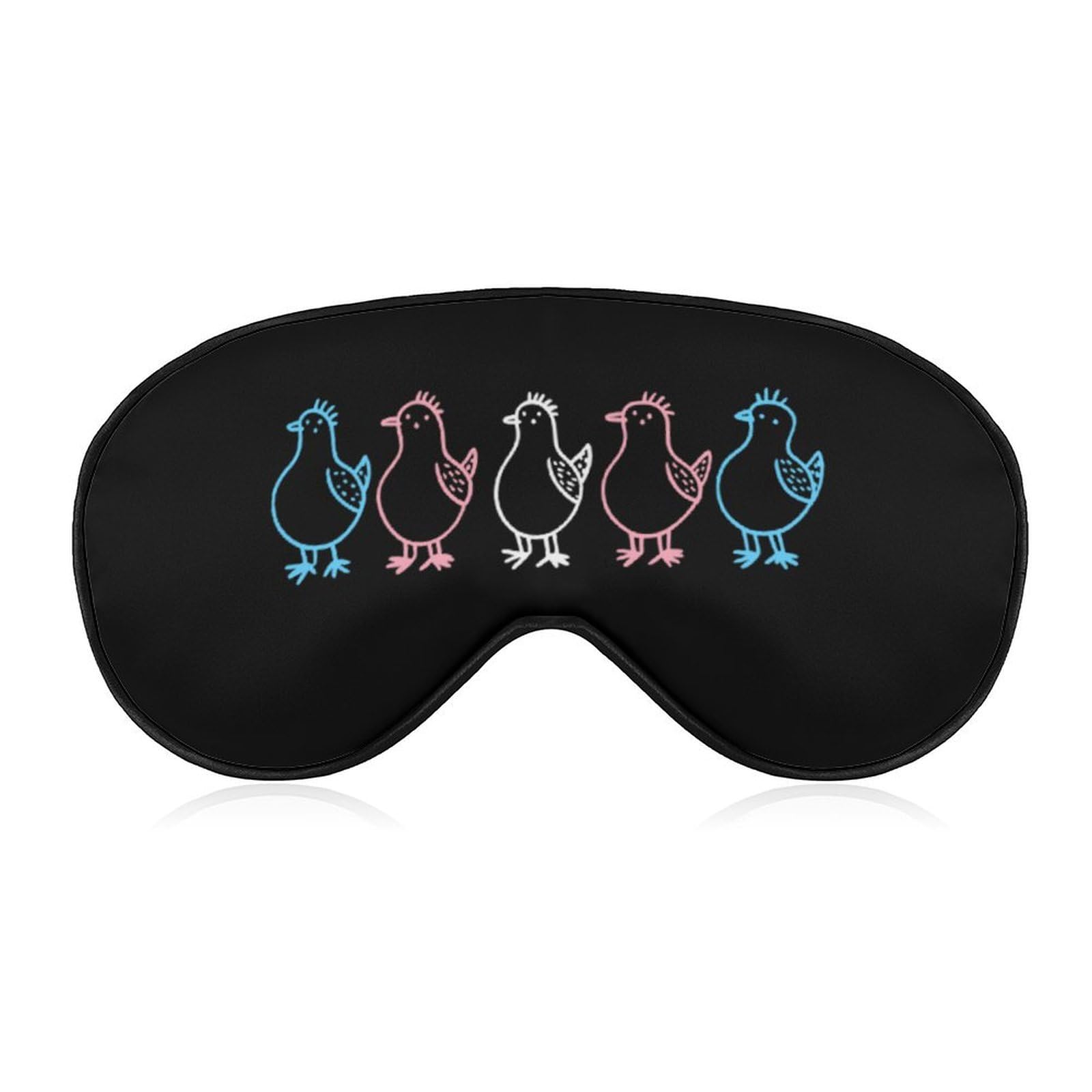 Rooster Hen Chicken Transgender Flag Sleep Mask Eye Shade Cover Adjustable Strap for Travel Lunch Break Women Men