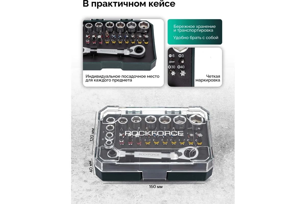 ROCKFORCE 31-Piece Socket & Bit Set 4
