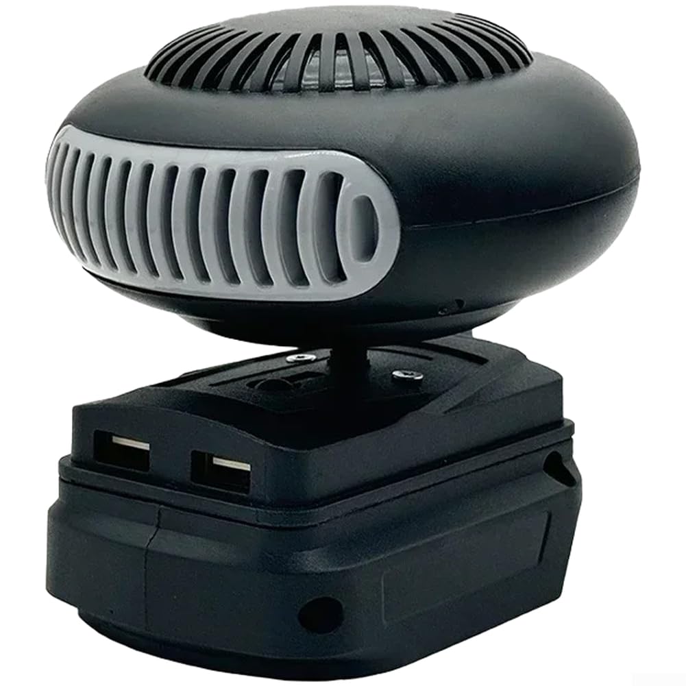 Riscaldatore portatile a batteria con doppia modalità di aria calda e fredda, rotazione a 360° e doppia porta USB, per utensili elettrici senza fili da 18 V/20 V (HotBlower-MWQ-2USB)