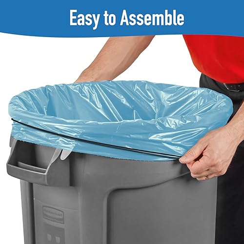 Miniatura 7 de Juego de 3 bandas de goma grandes, se adapta a botes de basura de 55, 65 y 96 galones, bandas de goma para bolsas de basura grandes, correas