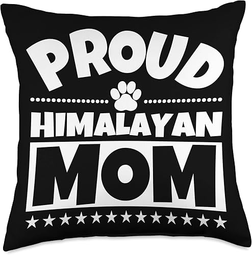 Himalayan Cat Funny Women Proud Himalayan Mom - Almohada divertida para gatos, 18 x 18 pulgadas, multicolor