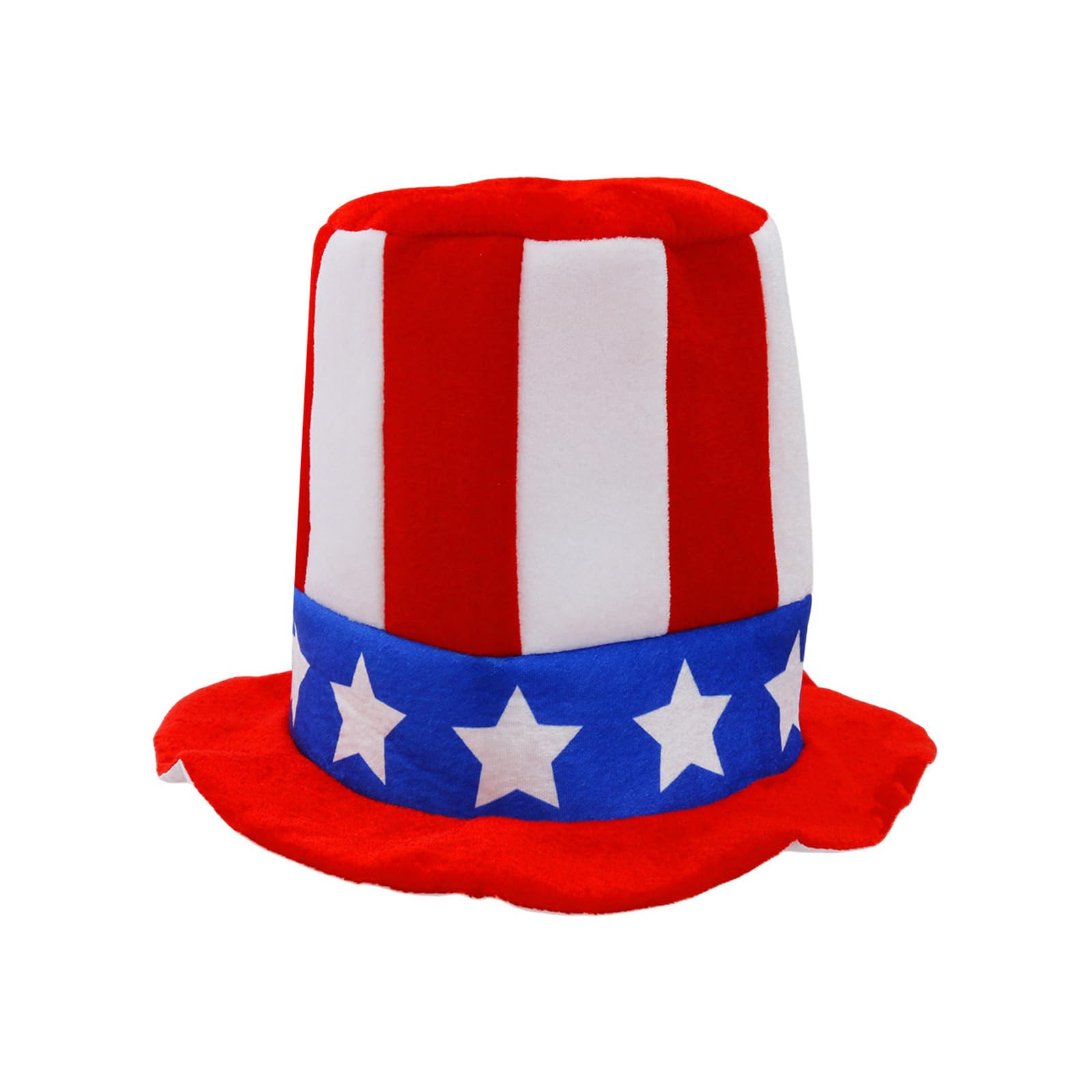 Festival Striped Star Fabric Tree Top Fabric Memorial Holiday Tree Top for Independence Day Celebration Nationalistic Striped Star Decoration