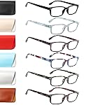 Kerecsen 6-Pack Reading Glasses Blue Light Blocking,Spring Hinge Readers for Men Women,Computer Eyeglasses (6 Mix Color-3, 2.75, x)