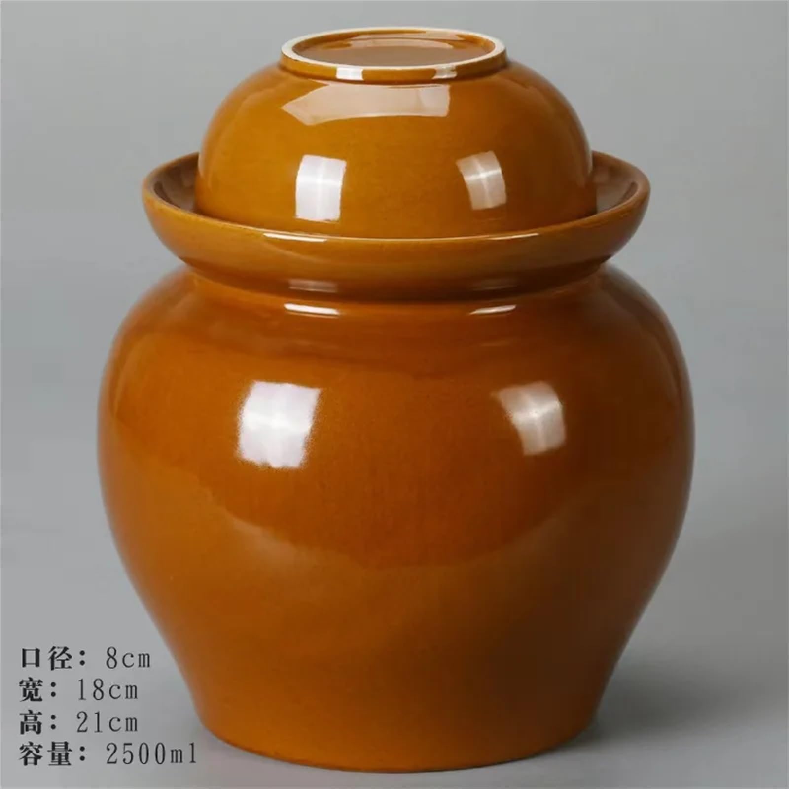 Keramik Teedose Dickes Kimchi-Glas aus Keramik for den Heimgebrauch, Tontopf, Gurkenzylinder, versiegelt