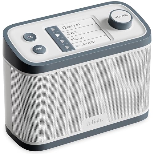 Relish - Simple Portable FM Radio and MP3 Music Player for Seniors, Elderly or Visually Impaired –...