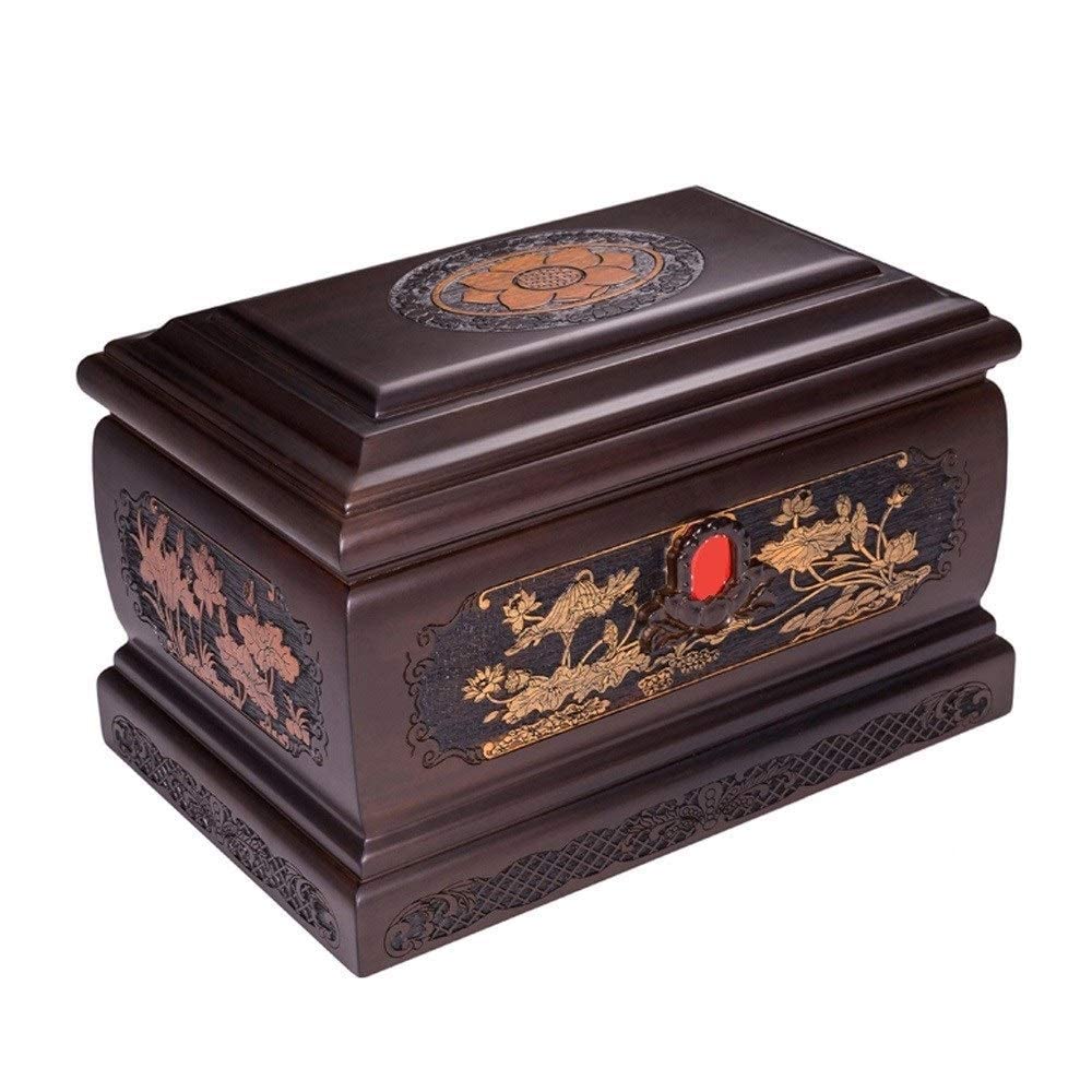 Hand Carved Large Urns for Human Ashes, Human Cremation Keepsake Urn, Honor Your Beloved One with This Magnificent Wood Urn They Deserve (Yellow Sandalwood, 400 Cubic Inches) Interesting life