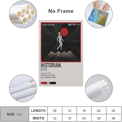 Miniatura 2 de DAXXIN Lucy Dacus HISTORIAN 2018 1 - Póster en lienzo decorativo para pared, sala de estar, dormitorio, decoración, regalo, sin marco, estilo sin