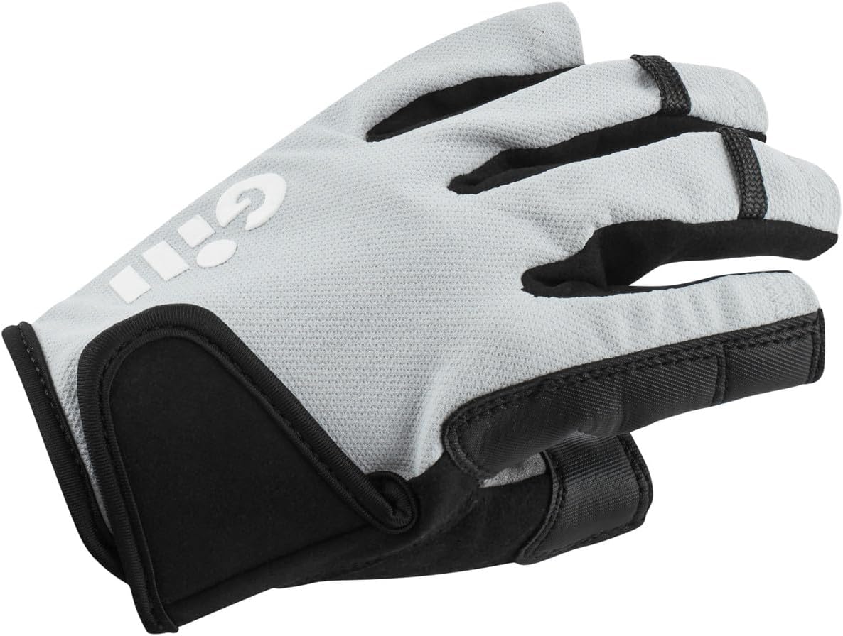 Gill Womens Short Finger Championship Sailing Gloves - 50+UPF Sun Protection, Water Repellent & Flexible Dura-Grip Palm