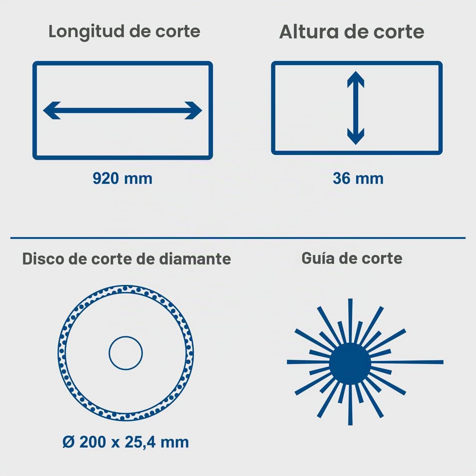 Scheppach Cortador de baldosas fs3600, 1 pieza, azul/plata/negro, 5906706901