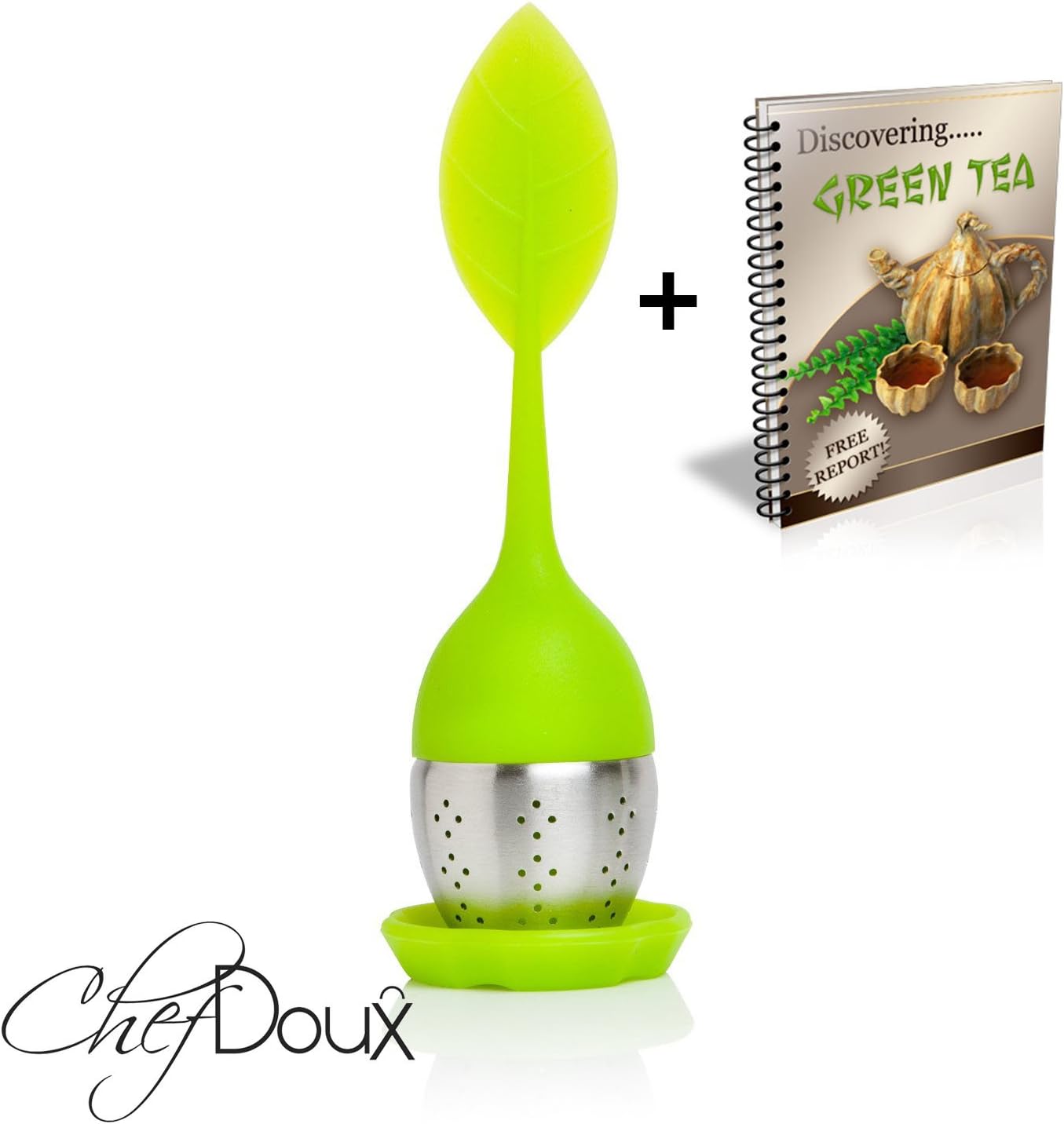 Chef Doux Loose Tea Infuser with Drip Tray- Best Tea Infuser for Loose Leaf or Herbal Tea
