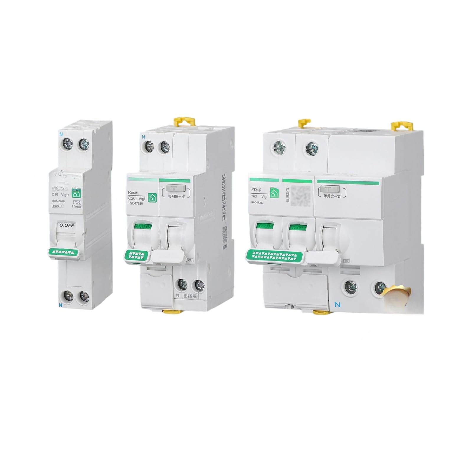 Interruttore magnetotermico R9 1P/1P+N/2P/4P 16A 20A25A 63A(2P Occupy 4 circuits; 25A)