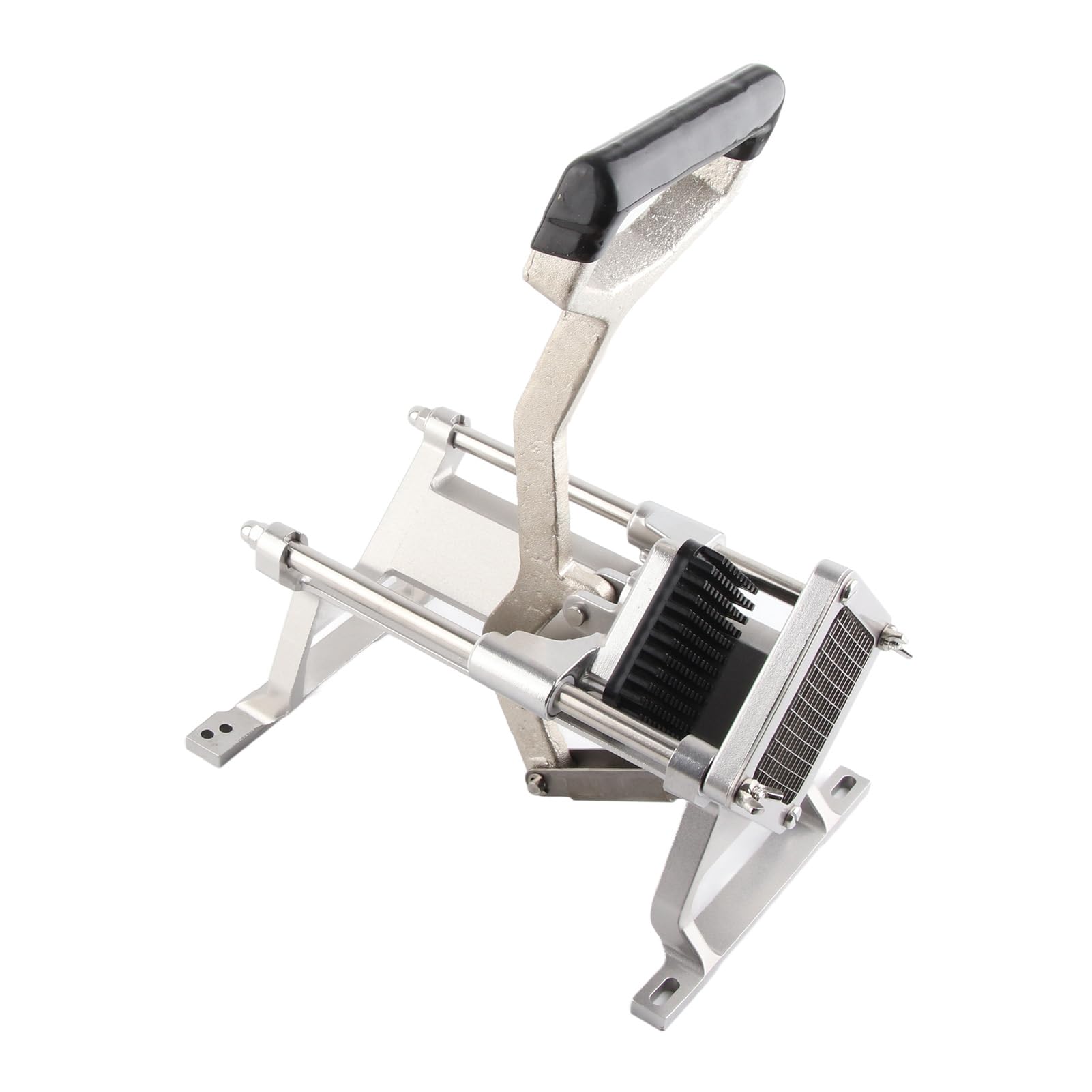 Cortador de patatas fritas manual profesional con patas de succión para uso en cocina, aluminio y acero inoxidable (6 mm)