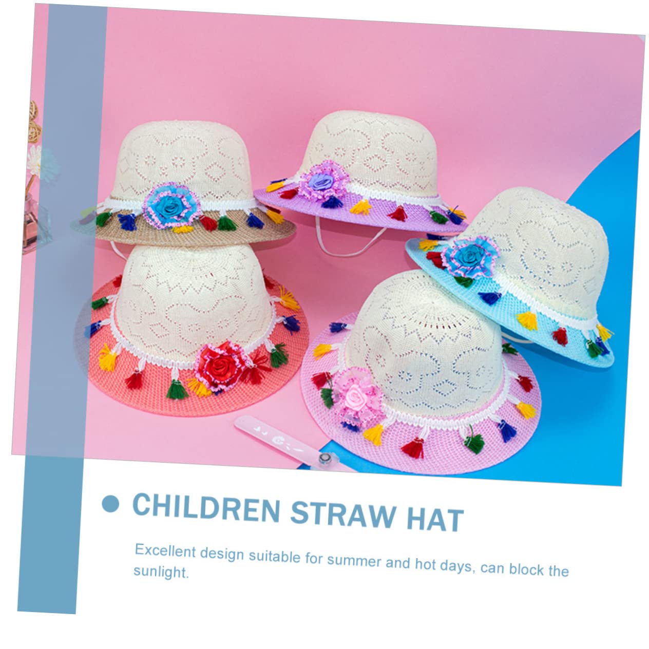 GALPADA Nappa Cappello Di Paglia Per Bambini Cappello Della Spiaggia Del Bambino Cappelli Della Ragazza Esterno Delle Ragazze Del Cappelli Delle Ragazze Estate