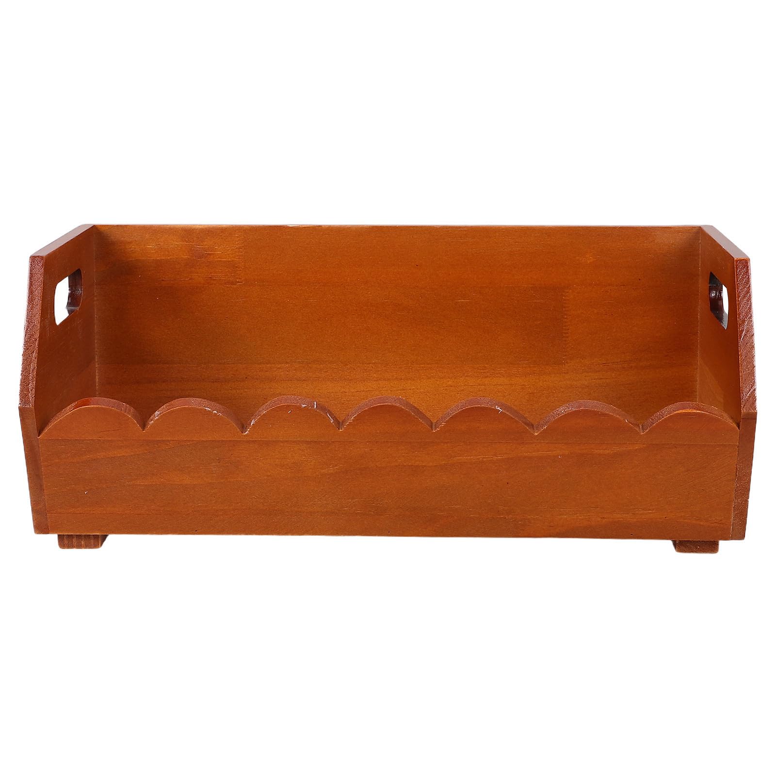 Luxshiny Cesta y Diseño Ondulado de Almacenamiento con Asas de Madera Resistente y Funcional para Organizar el Hogar