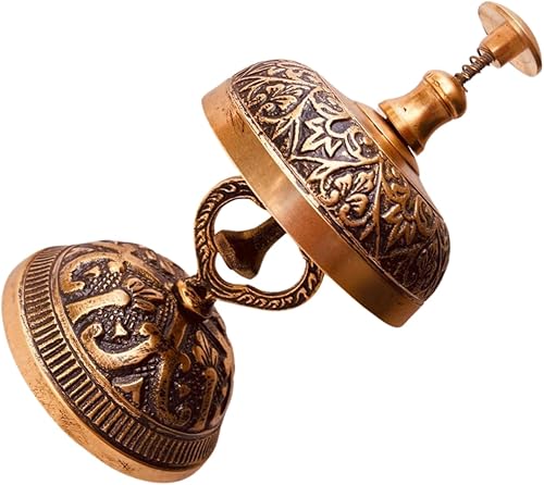 Miniatura 4 de Campana de escritorio vintage de latón  1 campana de mesa de estilo victoriano, campana de llamada, campana de cena, regalos para la escuela en casa