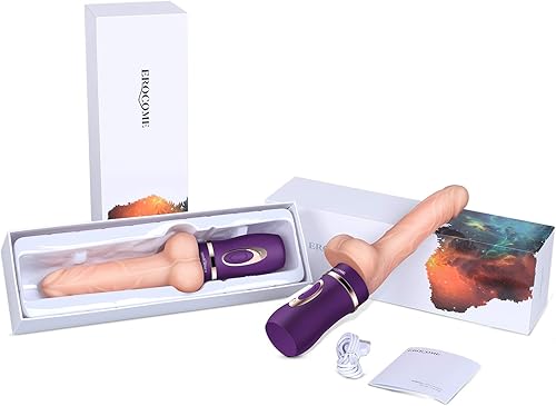 Miniatura 5 de Consolador de empuje vibrador imita el sexo real con función de calefacción, 3 niveles de empuje, 10 modos de vibración, vibrador anal EROCOME